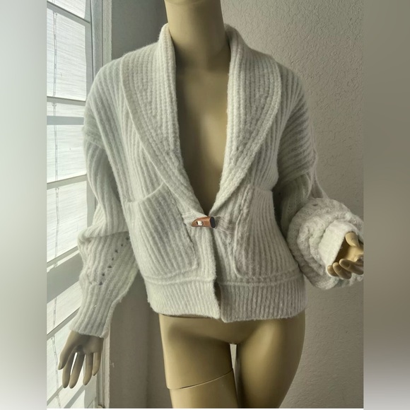 NWT Free People Jackson Cardigan Small, Ivory, MSRP $178 - Picture 6 of 10